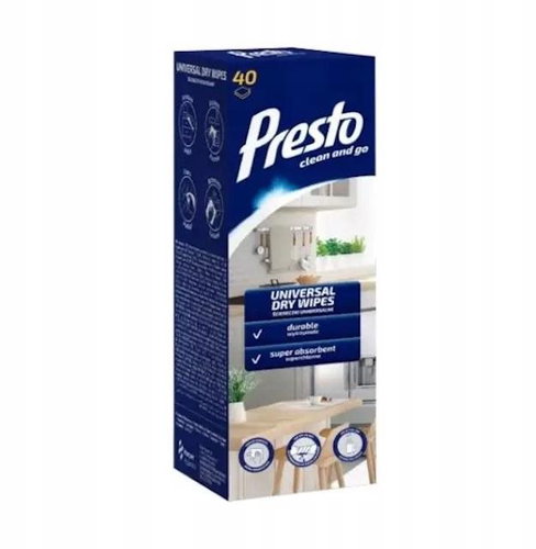 PRESTO universal dry wipes 40 pcs - Cleaning Wipes - Main image