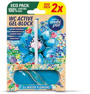 AMBI PUR WC Active gél-blokk, vízi virágok 2×45 g - WC golyó