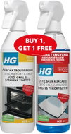 HG sütő- és grilltisztító + üveg- és tükörtisztító, 500 ml + 500 ml - Sütő és grilltisztító