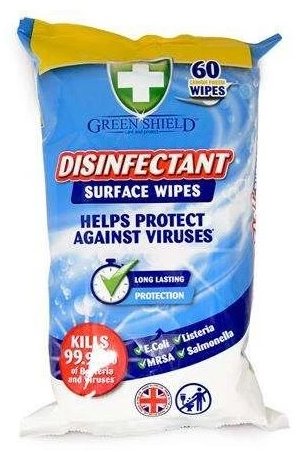 GREEN SHIELD Disinfectant 60 db - Tisztítókendő - Fő fotó