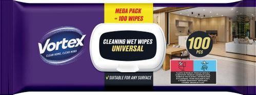 VORTEX Ubrousky pro domácnost universální 100 ks - Cleaning Wipes - Main image