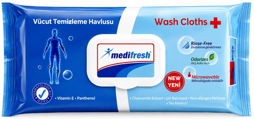 MEDIFRESH wet wipes for adults, 60 pieces - Wet Wipes - Main image