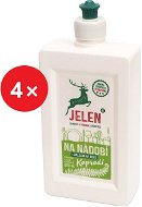 JELEN 4× 500ml Dishes Fern - Eco-Friendly Dish Detergent
