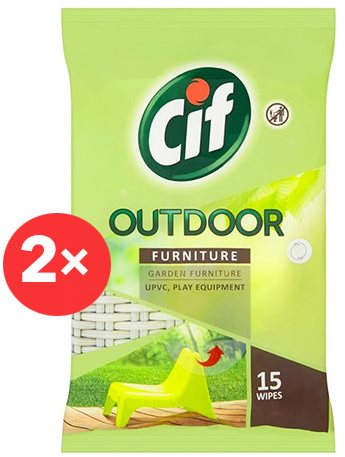 CIF Outdoor Furniture Wipes 2 × 15 ks - Čisticí ubrousky - Main image