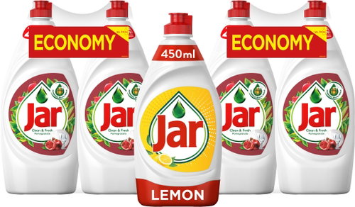 JAR Pomegranate 4×900ml + JAR Lemon 450ml - Dish Soap - Main image