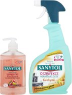 SANYTOL Duopack Dezinfekcia odmasťující čistič kuchyne + dezinfekčné tekuté mydlo do kuchyne - Čistiaca sada