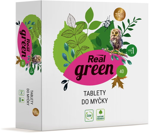 REAL GREEN dishwasher tablets 40 pcs - Dishwasher Tablets - Main image