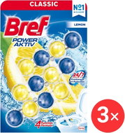 Bref Power Aktiv Lemon 3× 50 g - WC illatosító