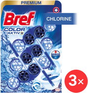 BREF colour Aktiv Chlorine 3 x 50 g - Toilet Block
