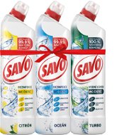 SAVO Citrón, Oceán, Turbo 3× 700 ml - WC gel
