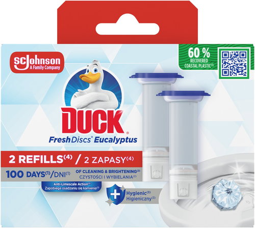 DUCK Fresh Discs Eucalyptus 2×36 ml - Toilet Block - Main image