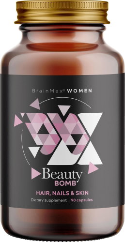 BrainMax Women Beauty Bomb, hair, nails, skin, 90 herbal capsules - Dietary Supplement - Main image