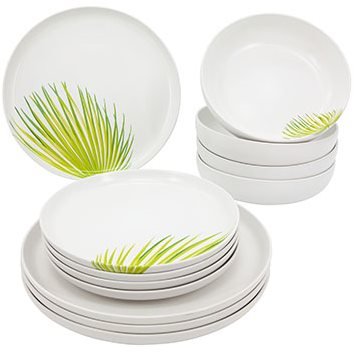Clay Green, 12 pcs - Dish Set - Main image