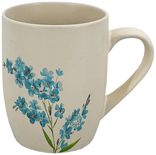 Clay Ceramic mug Cream Pomněnka 350 ml, cream / blue - Mug - Main image