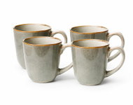 Clay 4 ks keramických hrnků Skandi 350 ml, šedobéžová - Mug