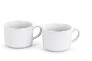Clay 2 ks keramických hrnků Gigant 600 ml, bílý XXL - Mug