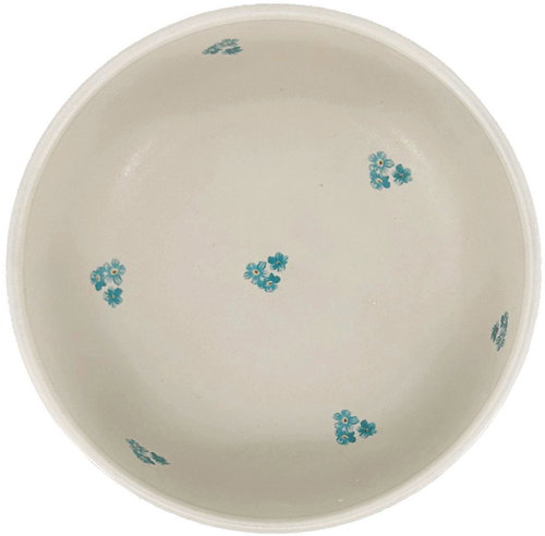 Clay Ceramic bowl Cream Pomněnka 15 cm, cream / blue - Small Bowl - Main image