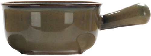Clay Ceramic bowl Cotta with handle 18 × 6,5 cm, green - Small Bowl - Main image