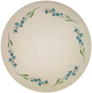 Clay Ceramic shallow plate Cream Pomněnka 26,5 cm, cream / blue - Plate