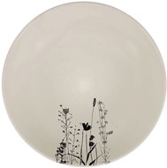 Clay Ceramic deep dish Cream Garden 22 cm, cream / black - Plate