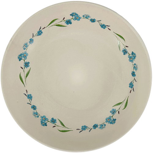 Clay Ceramic deep plate Cream Pomněnka 22 cm, cream / blue - Plate - Main image