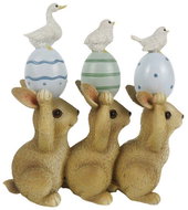 Clayre & Eef Easter decoration - Bunnies with eggs - Easter Decoration
