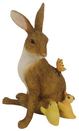 Clayre & Eef Easter decoration - Rabbit and chicks - Easter Decoration - Main image
