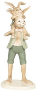 Clayre & Eef Easter decoration - Daddy rabbit with a bunny on his shoulders - Easter Decoration