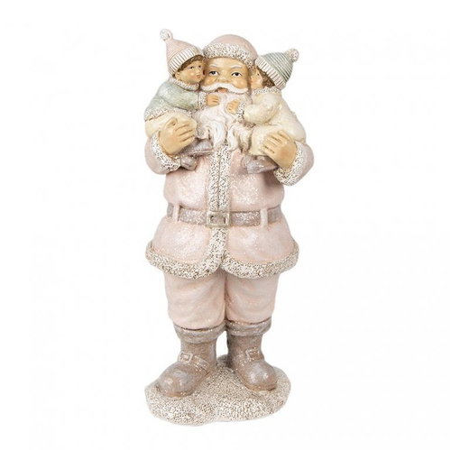 Clayre & Eef Figure of Santa with children - Christmas Decoration - Main image