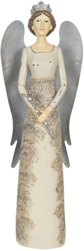 Colmore by Diga Decorative angel with metal wings 41 cm - Christmas Decoration - Main image