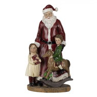 Clayre & Eef Santa with children and presents - Christmas Decoration
