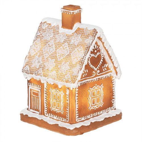 Clayre & Eef Gingerbread House LED - Christmas Decoration - Main image