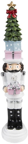 Clayre & Eef Nutcracker with a tree on its head - Christmas Decoration - Main image