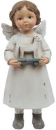 Clayre & Eef White cherub with horse - Christmas Decoration