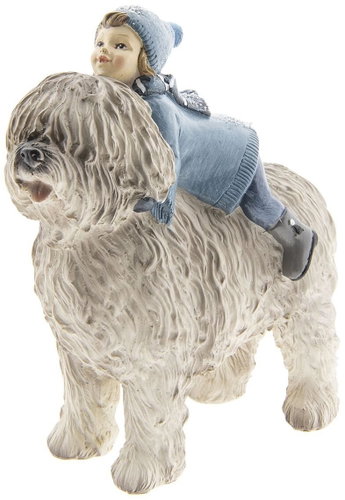 Clayre & Eef Child with dog - Christmas Decoration - Main image