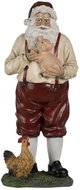 Clayre & Eef DSanta with piglet 11 × 9 × 27 cm - Christmas Decoration