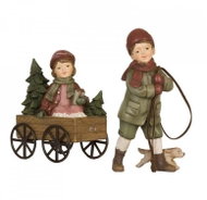 Clayre & Eef Children with trolley - Christmas Decoration