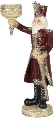 Clayre & Eef Nutcracker figurine with tea light holder - Christmas Decoration - Main image