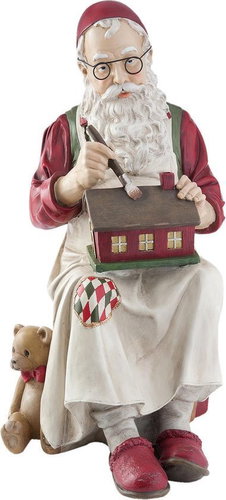Clayre & Eef Decorative Santa painter 55 cm - Christmas Decoration - Main image