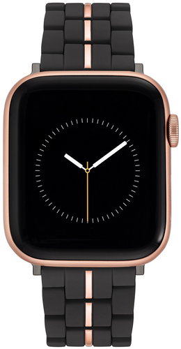 Nine West Black strap with rose-gold stripe in the middle, for Apple Watch 38-41 mm - Watch Strap - Main image