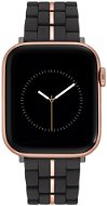 Nine West Řemínek černý s růžovo-zlatým proužkem uprostřed, pro Apple Watch - Watch Strap