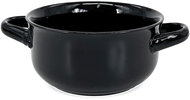 Clay Soup bowl with handles Bake, diameter 15,5 cm, black - Small Bowl