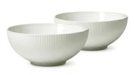 Clay Relief 2 ks keramických hlubokých misek 20,5 × 9 cm, krémové - Bowl Set