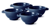 Clay Tapas 4 ks keramických misek, průměr 15,5 cm, hluboké modré - Bowl Set