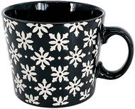 Clay Hrnek Art 750 ml, tmavěšedá/béžová kytka - Hrnek