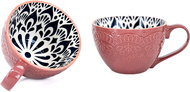 Clay Set 2 ks - Hrnek Story 350 ml, tmavě růžová/modré ornamenty - Set of Cups
