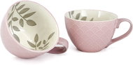 Clay Set 2 ks - Hrnek Story 350 ml, světle růžová/šedé kytky - Set of Cups