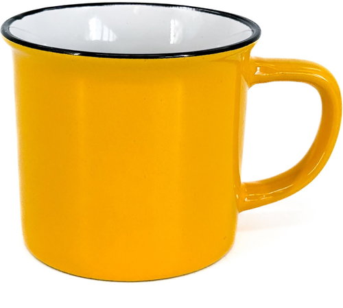 Clay Mug Tin Cup 380 ml, yellow - Mug - Main image