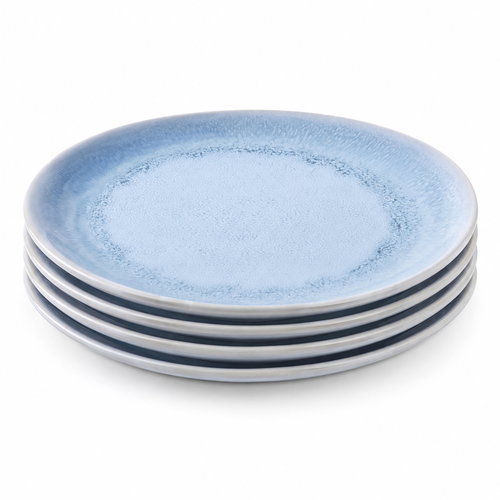 Clay Aqua 4 ks keramických mělkých talířů, průměr 26,5 cm, světle modrý - Set of Plates - Main image