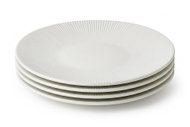 Clay Relief 4 ks keramických dezertních talířů, průměr 21 cm, krémový - Set of Plates